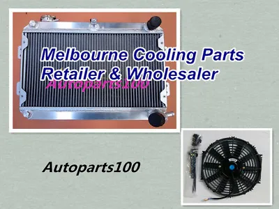 Aluminum Radiator RX7 Series 1 2 3 S1 S2 S3 SA/FB 1979-1985 MT+14  FAN For Mazda • $200