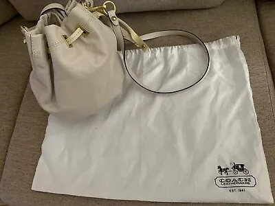 Nwt Authentic Coach Peyton Cream Leather Bucket Crossbody Bag With Dustbag 14501 • $99.99