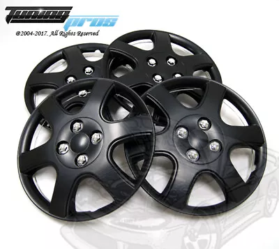 Hubcap 14  Inch Wheel Rim Skin Cover 4pcs Set Matte Black -Style 888 14 Inches- • $59.77