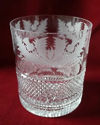 £130 • Buy Edinburgh Crystal Thistle Pattern - Large 'Old Fashioned' Whisky Glass - Signed