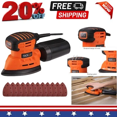 $23.99 • Buy Tacklife Mouse Detail Sander 12,000 OPM, 12 Pcs Sandpapers, Vacuum Cleaner