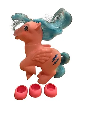 Vtg My Little Pony FIREFLY MLP G1 Hasbro Hong Kong Lightning Bolts '83 & Shoes • $11.70