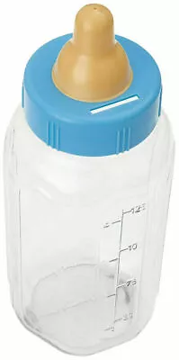 Giant Big Baby Bottle Blue Baby Shower Money Box Bank Party Supplies • $15.70