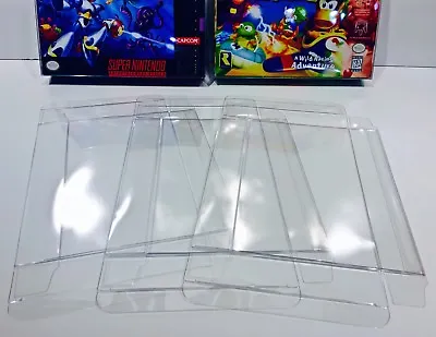 10 SNES / N64 / ATARI JAGUAR Box Protectors   Custom Made  Super Nintendo 64 CIB • $9