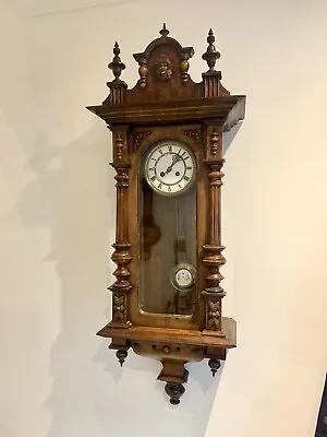 Rare Shlenker & Kienzle Vienna Walnut Clock Stamped With Mercury Head Circa 1894 • £150