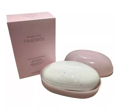 Mary Kay TimeWise 3 In 1 Cleansing Bar With Soap Dish ! NEW IN BOX • $23