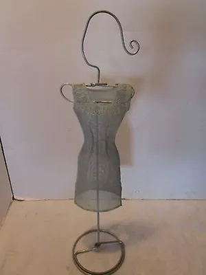 Retro Sweden Ikea Lady's Wire Mesh Dress Form Stand All Metal Décor 21.50”Tall • $44