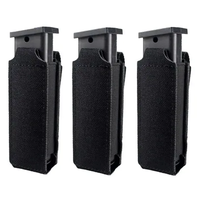 US Tactical MOLLE Single Magazine Pouch Pistol Mag Open Top Holder Elastic Pouch • $8.99