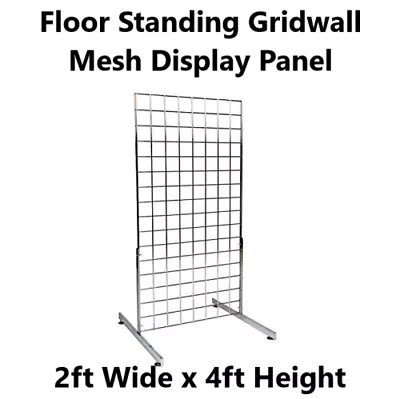 Grid Mesh Wall Freestanding Mesh Display Panel 2ft X 4ft On T Legs Retail Shop • £42.99