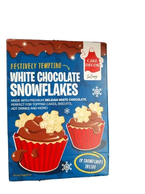 £4.74 • Buy Christmas Cake Toppers White Chocolate Snowflakes New Boxed