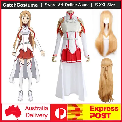 $83.99 • Buy Anime Sword Art Online SAO Yuki Asuna Cosplay Costume Full Outfits Comic Uniform