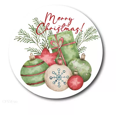 Merry Christmas Ornaments Favors Scrapbook Stickers Holiday Envelope Seals • $2.35