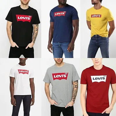 Mens Levi's T-Shirt Short Sleeve Batwing Logo Cotton Crewneck Tshirt Top Tee • £16.45