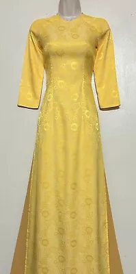 Ao Dai Tơ Lụa Co Giãn Mềm Rủ Sang Đẹp Vietnamese Dress With Pant - Size : Small • $40