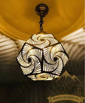Moroccan Pendant Light Brass Lampshades Ceiling Boho Decor Moroccan Light • $299