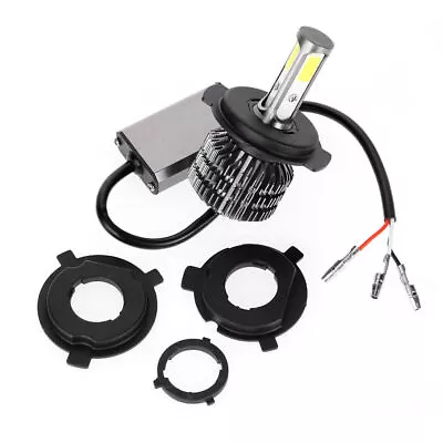 Universal H4 BA20D H6 HS1 LED Motorcycle Headlight Bulbs Hi/Low Beam 6500K White • $14.99