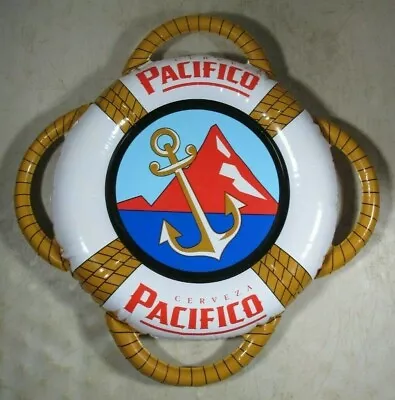 Vintage Pacifico Cerveza Beer Inflatable Nautical Boat Lifesaver Ring Display  • $25