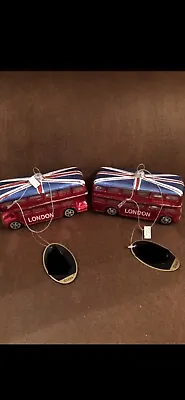 Brand New With Tags London Buses X 2 Christmas Tree Bauble Decorations • £18