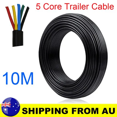 $23.19 • Buy 10M X 5 Core Trailer Cable Road Train Wire Caravan Plug Socket Wiring Auto Coil~