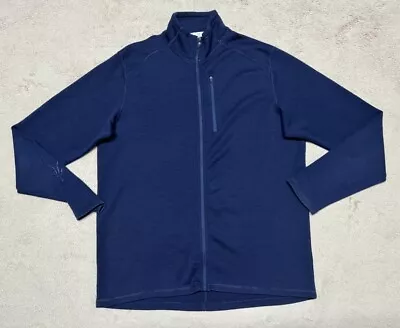 Ibex Jacket Men’s Size XL Blue Merino Wool Full Zip Casual Sweater Made In USA • $84.99