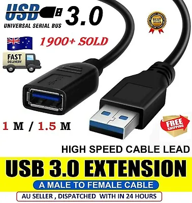 $7.88 • Buy USB 3.0 SuperSpeed Extension Cord Data Cable Male To Female For Laptop PC Camera