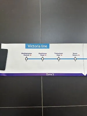 C.1990s Victoria Line London Underground Tube Map Car Line Diagram (L.076)  • £79.99