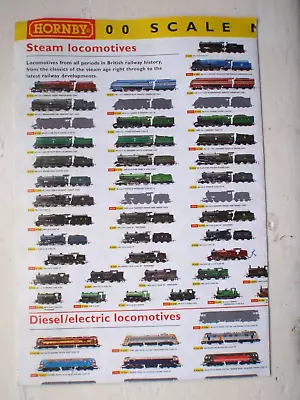 Vintage Hornby Model Railway OO Gauge Fold Out Double Sided Poster / Catalogue • £3.99