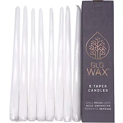 Dinner Tapered Candles Unscented White & Ivory Non Drip Long Burn 8 Or 16 L30cm • £7.99