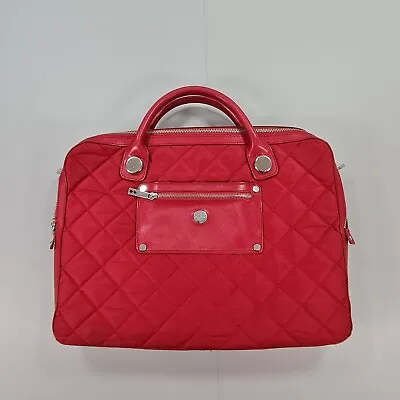 Knomo London Womens Laptop Bag Red Quilted 16'' Briefcase With Shoulder Strap • £29.99