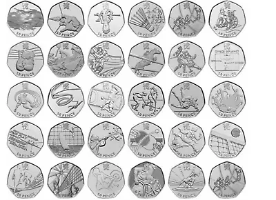 London Olympics 2012 50p Coins-Triathlon FootballJudoWrestling Free Postage • £4.76