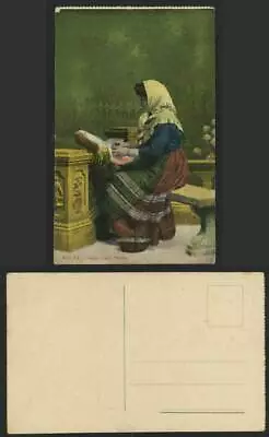 Malta Old Postcard GOZO LACE MAKER Morh Gozitan Lacemaker Maltese Woman Lady • £5.99