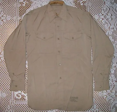 1966 Vietnam War USMC MARINE CORPS Shirt Wool Tropical Type2 Class 1- 14.5 X 33 • $19.99