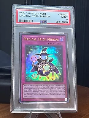 Magical Trick Mirror - KC01-EN003 - Ultra Rare - Yugioh - PSA 9 • $100
