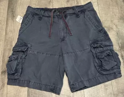 Polo Ralph Lauren Paratrooper Cargo Shorts Mens 36 Blue Cotton Drawstring NEW • $39.99