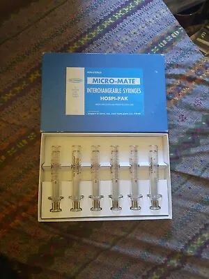 Popper MICRO-MATE 6 Interchangeable Glass 10cc Syringes PERFEKTUM Hyde Park NY • $79.99