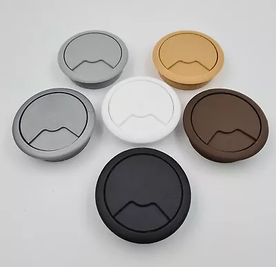 £1.99 • Buy Computer Desk Grommet Table Plastic Cable Tidy Wire Hole Cover 60 Mm