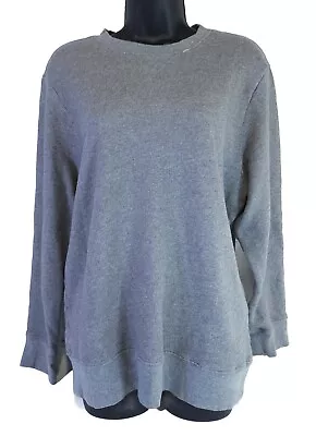 J. Jill Sweater Women's Large Gray Cotton Blend Long Sleeve Pullover • $17