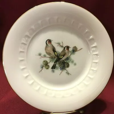 JWK Josef Kuba Plate VTG Porcelain Gold Rim Bird Rare Gold Beehive Mark (F) • $23.95