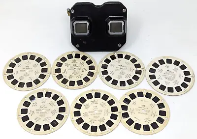 Vintage Sawyer View-Master 3D Viewer Stereoscope 7 Picture Reel Lot Toy PB23 • $24.99