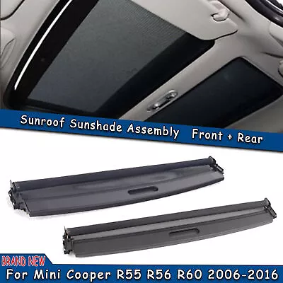 Black Front+rear Sunshade Sunroof Covers For Mini Cooper R55 R56 R60 2007-2016 • $117.50