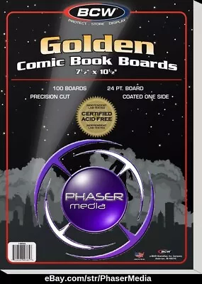 BCW Golden Comic Book Boards 7.5 X10.5  1000 BOARDS FULL CASE Acid-Free 1-BBGOL • $179.95