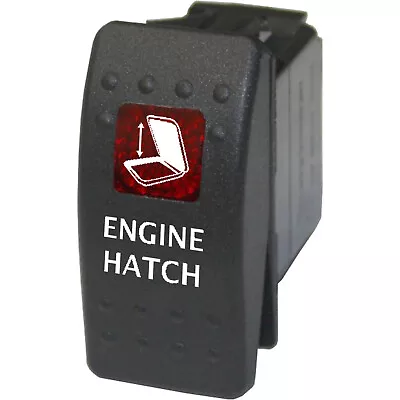 ENGINE HATCH 739RM Rocker Switch Red 12V Water Marine Boat MOMENTARY • $16