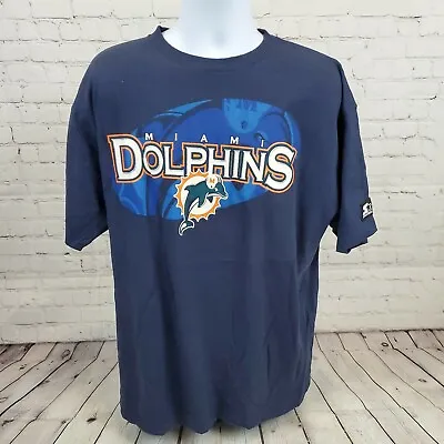 NWT  Starter Miami Dolphins 1990's Vintage Football T-Shirt Starter Sz L • $34.95