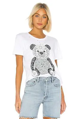 $39.99 • Buy Lauren Moshi White Wolf Bandanna Teddy Bear Tee T-Shirt Knit Top Nwt M