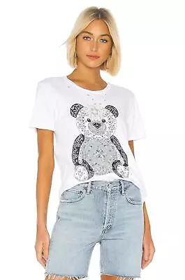 $39.99 • Buy Lauren Moshi White Wolf Bandanna Teddy Bear Tee T-Shirt Knit Top Nwt M