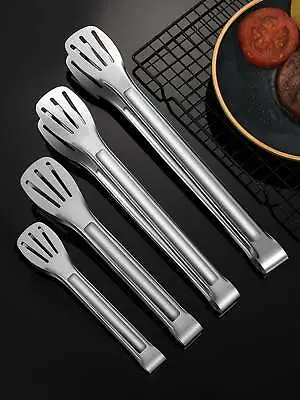 $5.99 • Buy 1pc Stainless Steel Food Clip Barbecue Tongs, Household Kitchen Clams Grill