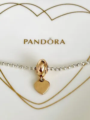 💜 PANDORA Essence Rose Gold APPRECIATION Charm💝Wonderful Gift 🎁 • £39.95