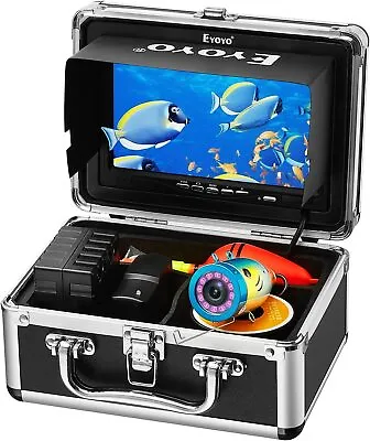 Eyoyo 50M Underwater Fishing Camera 7 Inch LCD Monitor Fish Finder Ice Fishing • $193.17