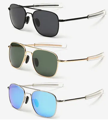 Gold Metal Polarized Sunglasses Men American Army Military Pilot Sunglasses • $13.99