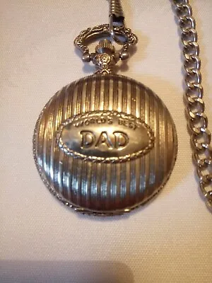 Pocket Watch With Chain Worlds Best Dad. Ravel • £10